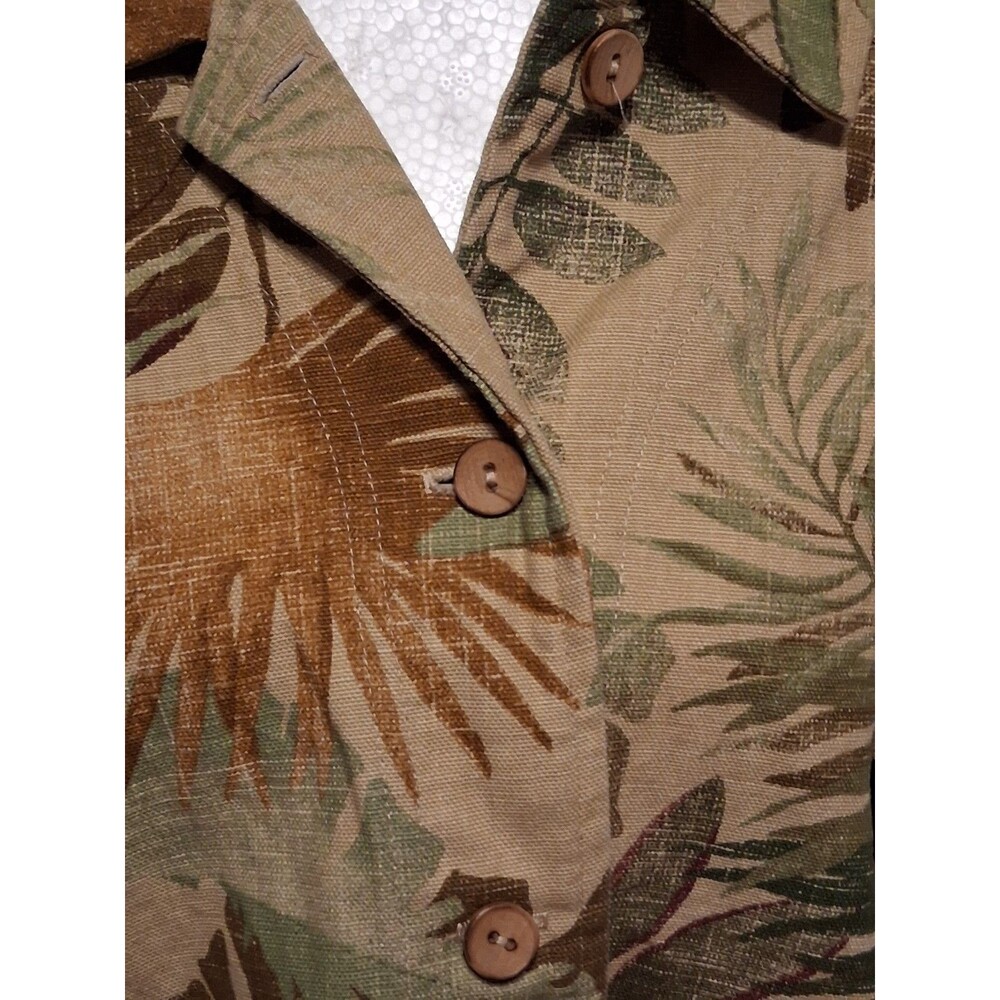Drapers & Damons Tropical Beige/green Blazer 100% Cotton Medium - Picture 5 of 11